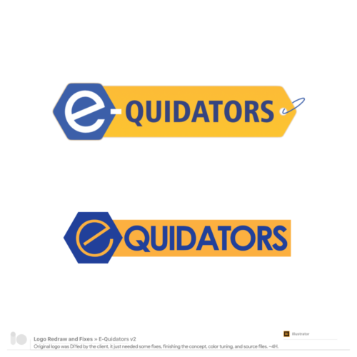 Logo redraw and fixes for E-quidators